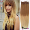 20" clip in hair extensions human hair - #T7B-22 - Gadiva Hair Extensions - Blakk Hair Extensions 